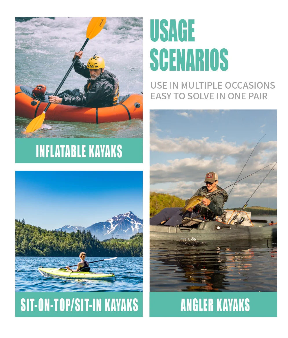 2pcs Carbon Fiber Wing Paddle 10cm Adjustable Kayak Paddle with Large Blades Free Easy Carry Protection Bag Inflatable Paddle