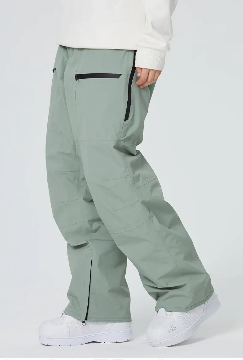 Adult Winter Skiing Pants Women Warm Ski Trousers Men Loose Snow Pants 2025 New Britches Waterproof Windproof Snowmobile Clothes