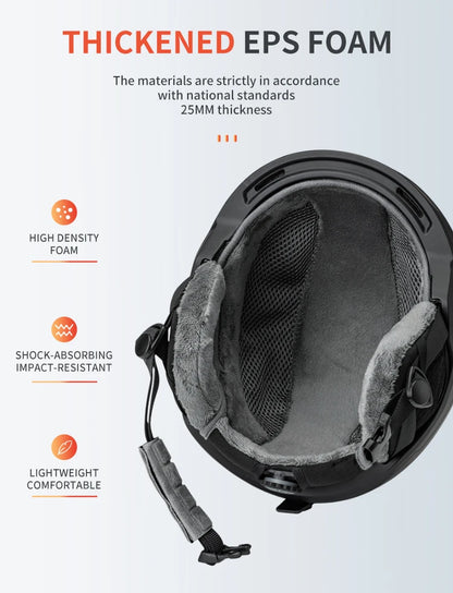Seeker Winter Ski Helmet One-piece Adult Children Universal Snow Helmet Skating Ski Snowboard Outdoor Sports Safety Helmets