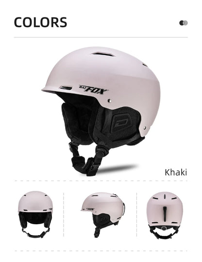 BATFOX New Unisex Ski Helmet Certificate Half-covered Anti-impact Skiing Helmet For Adult and Kids Snow Safety Snowboard Helmet