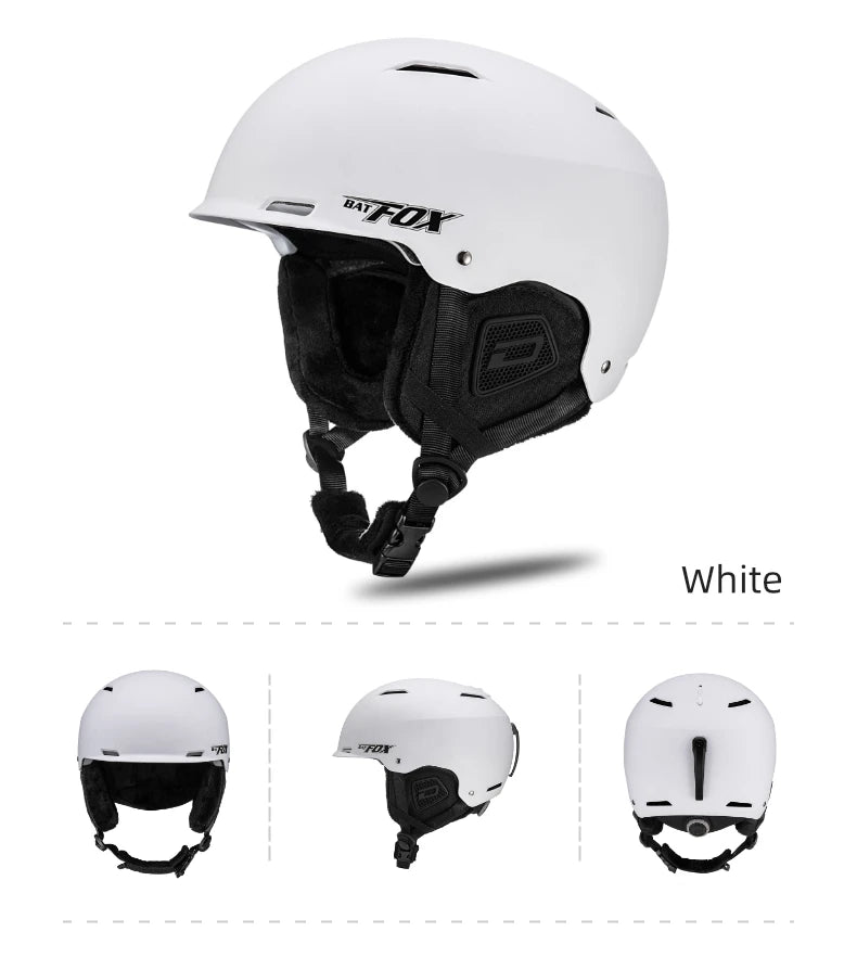 BATFOX New Unisex Ski Helmet Certificate Half-covered Anti-impact Skiing Helmet For Adult and Kids Snow Safety Snowboard Helmet
