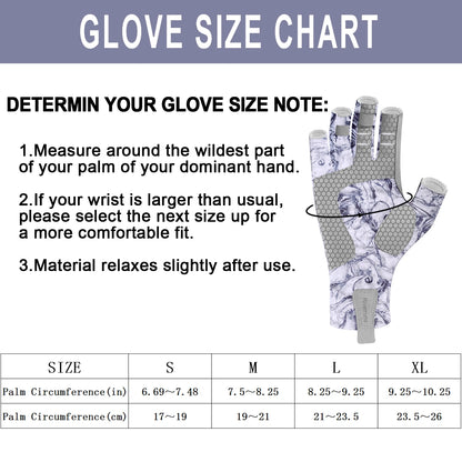 Riverruns Fingerless Fishing Gloves are designed for Men and Women Fishing, Boating, Kayaking, Hiking, Running, Cycling