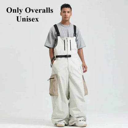 2025 New Loose Skiing Pants Outdoor Windproof Waterproof Woman Ski Overalls Men Winter Snowboard Sports Clothes Couple Snow Pant