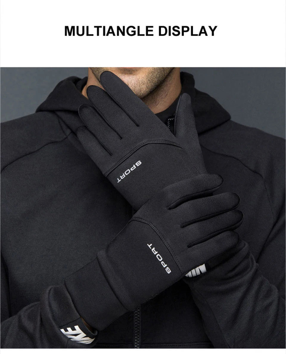 LOOGDEEL Skiing Gloves Waterproof Windproof Winter Cycling Running Ski Warmth Sports Gloves Touch Screen Full Fingers Non-Slip