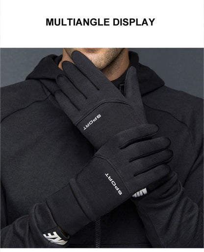 LOOGDEEL Skiing Gloves Waterproof Windproof Winter Cycling Running Ski Warmth Sports Gloves Touch Screen Full Fingers Non-Slip