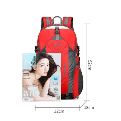 40L 840D Portable Waterpr Backpack Folding Mountaineering Bag Ultralight Outdoor Climbing Cycling Travel Knapsack Hiking Daypack