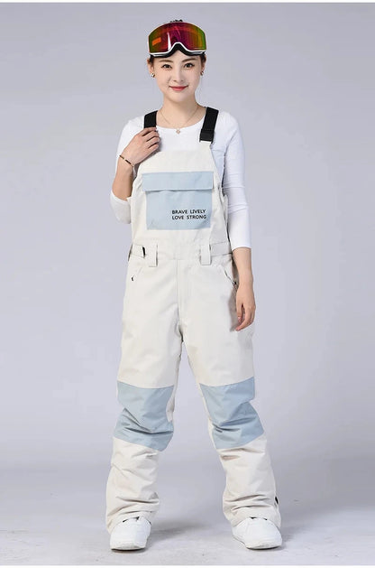New Men and Women Winter Outdoor Ski Pants Windproof Waterproof Warm Breathable Snowboarding Pants Snow Sports Bibs Pants