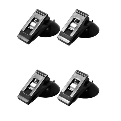 1-2 Pair Car Interior Window Clip Mount Black Suction Cap Clip Plastic Sucker Removable Holder For Sunshade Curtain Towel Ticket