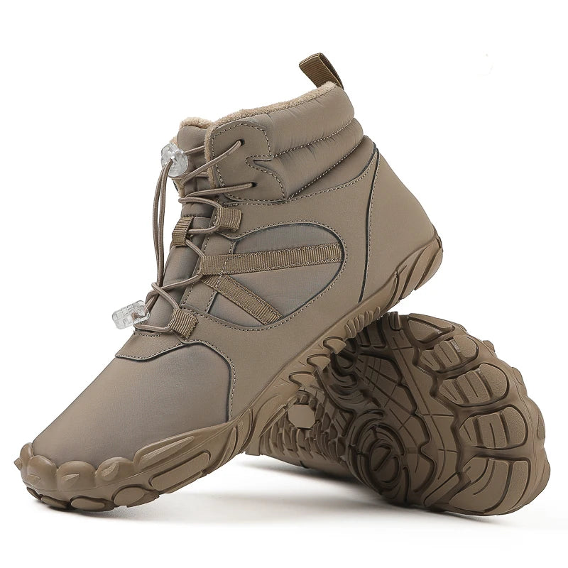 Men's Ski Shoes Snow Boots High Top Outdoor Hiking Cotton Shoes Waterproof Warm Non-slip Wear-resistant Work Boots Size 36-47