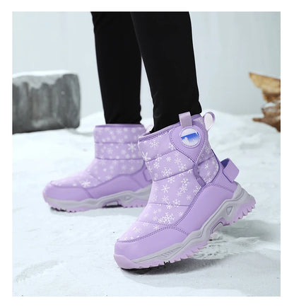 Hot Sell Girls Boots Children Snow Boots For Boys Fashion Sneakers Winter Kids Warm Snow Boots Sport Fashion Leather Shoes