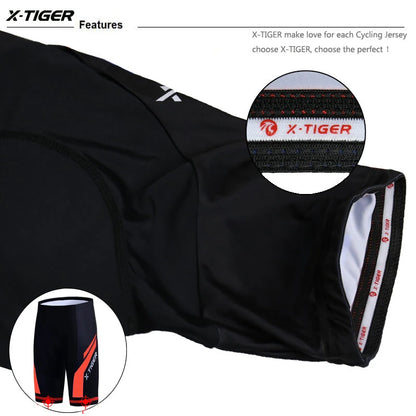 X-TIGER Cycling Shorts Men Gel Pad Bicycle Clothes MTB Road Bike Pants Anti-slip Leg Grips Bike Shorts Summer Outfit Clothes