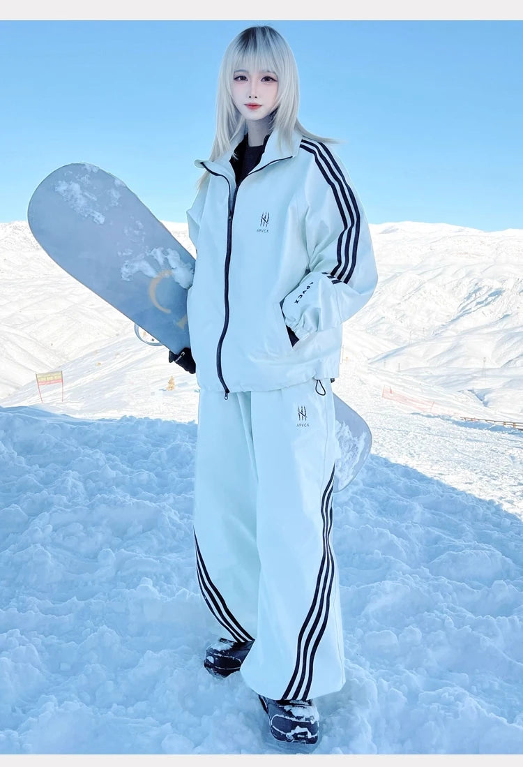 APVCX 2025 Unisex 3L Hard Shell Ski Pants Fully Taped Seam Waterproof & Windproof Unisex Snowboard & Ski Pants for Men Women