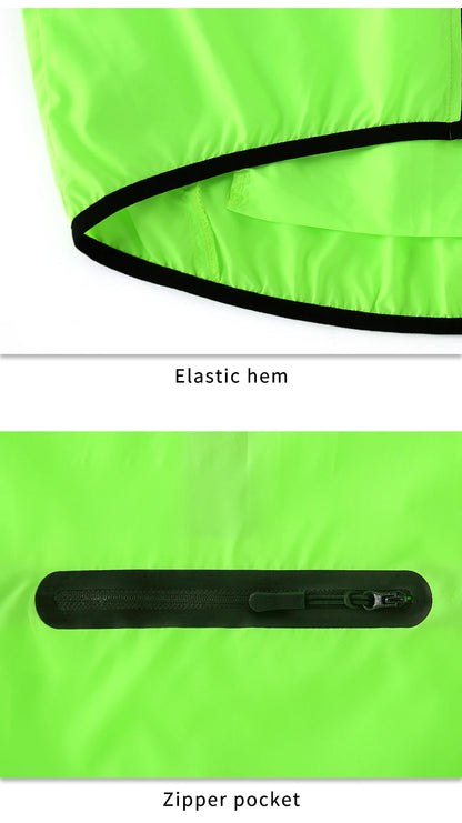 WOSAWE Men's Cycling Windbreaker Ultralight Reflective Windproof Jacket Men MTB Road Bike Wind Coat Long Sleeve Bicycle Clothing