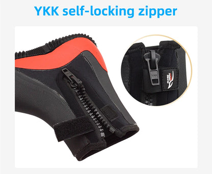 1 Pair 5MM Neoprene Diving Boots High Elastic Scuba Soft Shoes For Beach Snorkeling Surfing Kayaking Vulcanized Rubber Upper