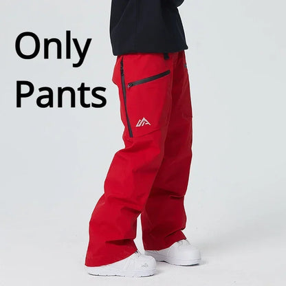 2025 Winter Women Ski Pants Snowfield Windproof Snowboard Sport Trousers Warm Man Loose Overalls New Pro Waterproof Skiing Pants