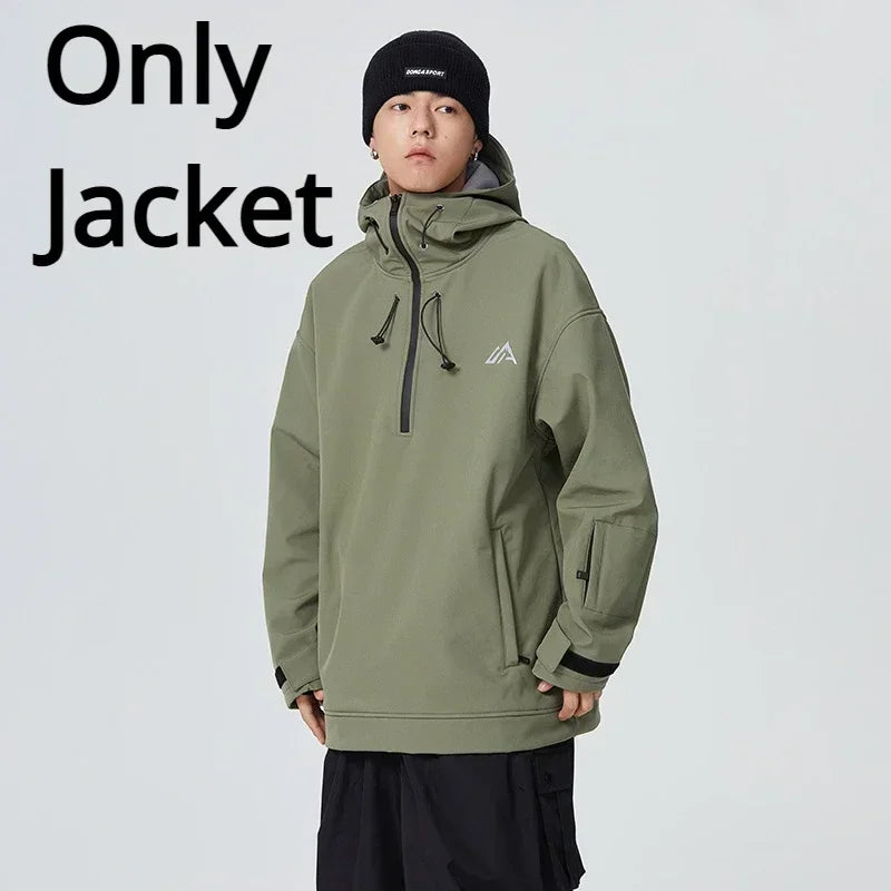 Couple Winter Skiing Jacket 2025 New Warm Snow Clothes Woman Pro Windproof Ski Sport Hoodies Man Outdoor Snowboard Top Tracksuit