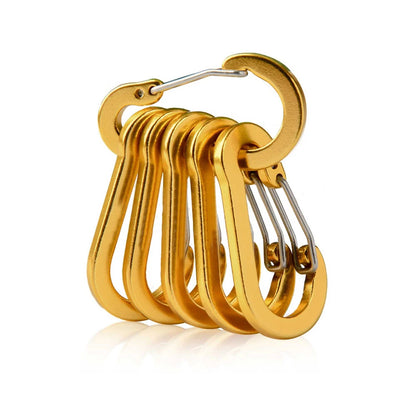 6/12pcs Outdoor Camping Multi Tool Mountaineering Buckle Steel Small Carabiner Clips Fishing Climbing Acessories Dropshipping