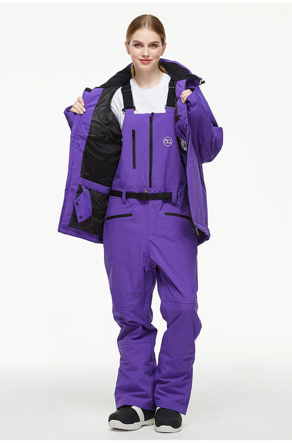 Men Women Ski Pants Winter Windproof Waterproof Reflective Warm Breathable Ski Overalls Pants Female Male Loose Snowboard Pants