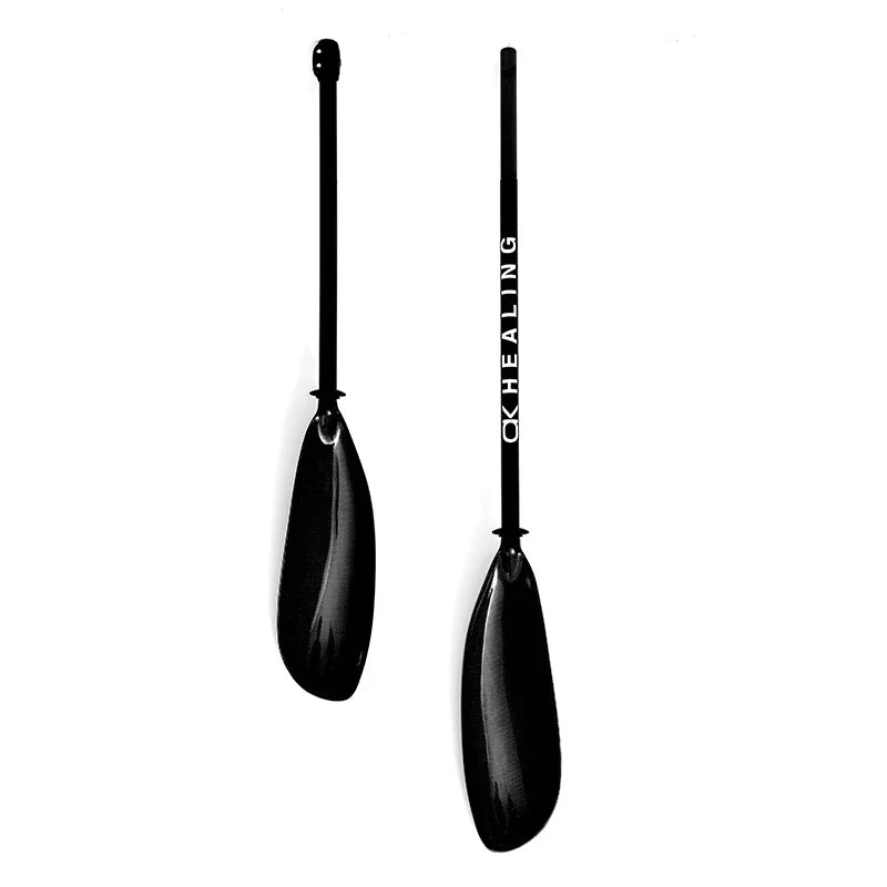 2 sections 100% Carbon Fiber Kayak Paddle Carbon Spoon-type Blade Ultra Light Carbon Wing Paddle for Boat Surfing Kayaking