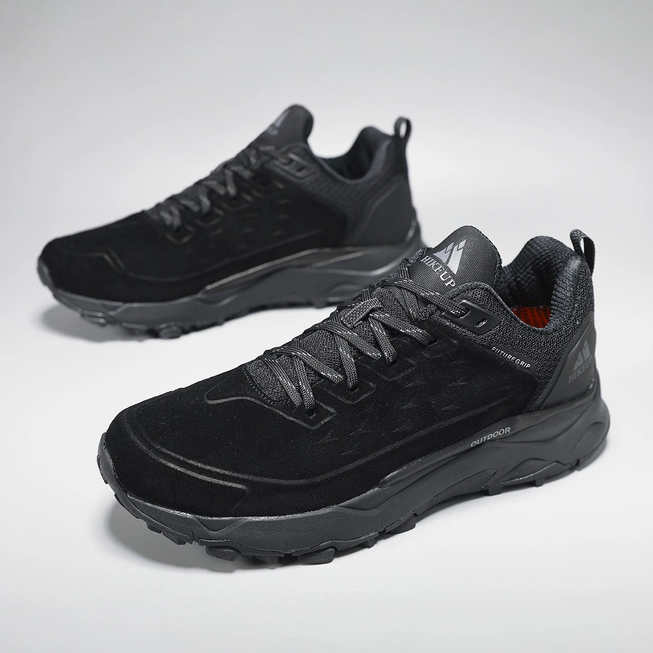 HIKEUP Latest Men's Hiking Shoes Wear-resistant Non-slip Outdoor Sneaker Rock Climbing Trekking Hunting Men Sports Suede Leather