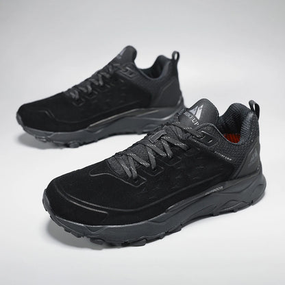 HIKEUP Latest Men's Hiking Shoes Wear-resistant Non-slip Outdoor Sneaker Rock Climbing Trekking Hunting Men Sports Suede Leather
