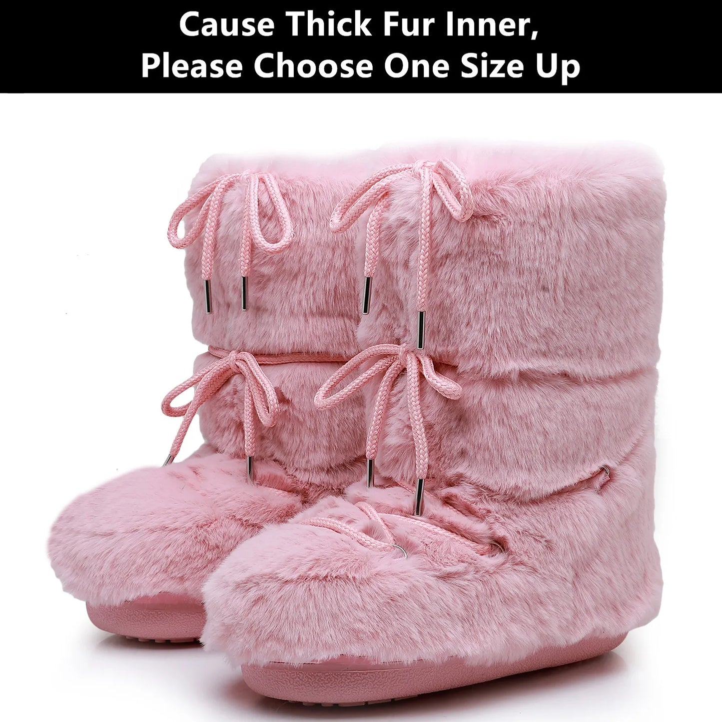 2025 Winter Lace-up Ankle Boots Women Snow Boots Brand Design Classic Platform Waterproof Non-slip Cotton Boots Woman Ski Boots