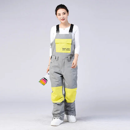 New Men and Women Winter Outdoor Ski Pants Windproof Waterproof Warm Breathable Snowboarding Pants Snow Sports Bibs Pants