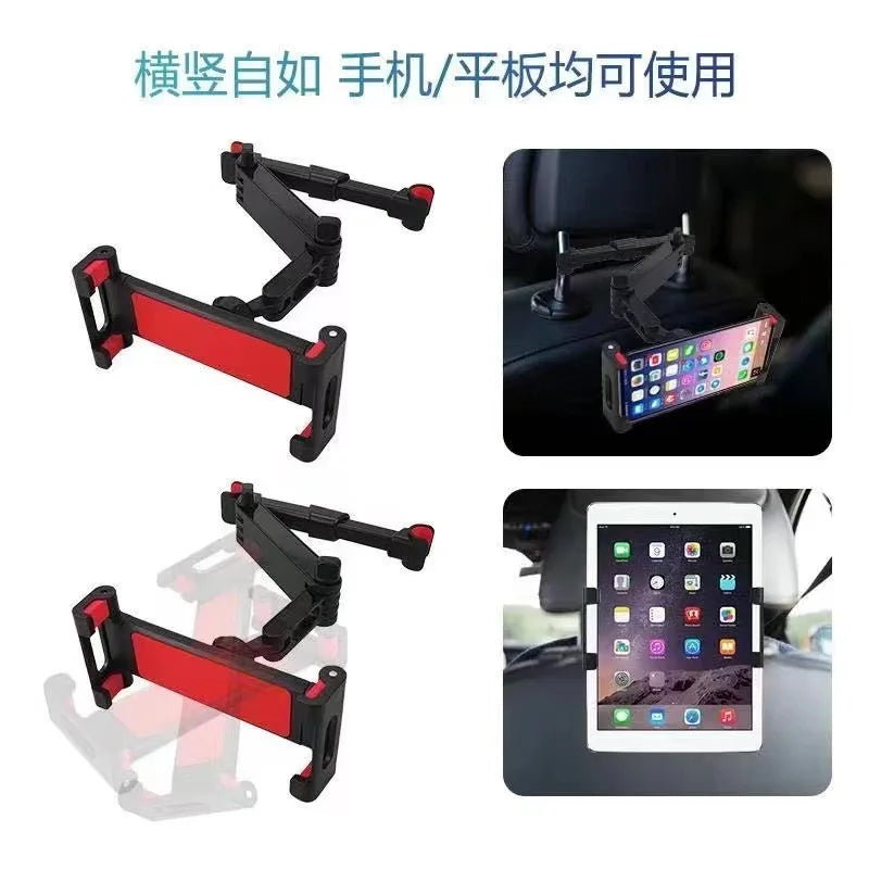 Car Rear Seat Bracket Car mobile phone holder Car rear headrest bracket Snap on flat bracket Automotive interior modification