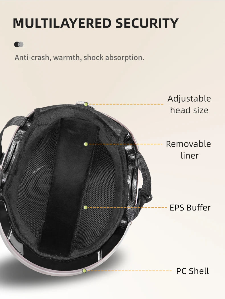 BATFOX New Unisex Ski Helmet Certificate Half-covered Anti-impact Skiing Helmet For Adult and Kids Snow Safety Snowboard Helmet