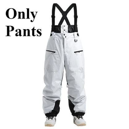 Loose Windproof Skiing Pants Thickening Warm Ski Overalls Men Winter New Snow Clothes Waterproof Pant Outdoor Snowboard Trousers
