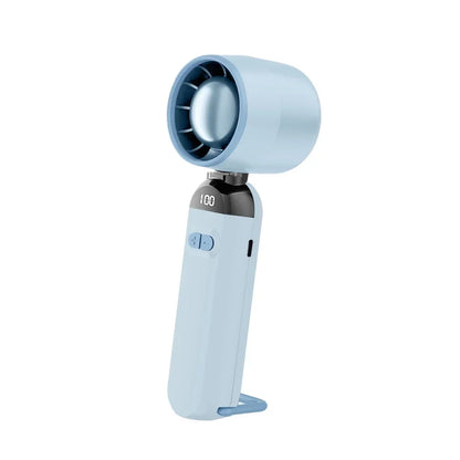 Mini Portable Hand Fan, 100 Wind Speeds, 6000mAh USB Battery Rechargeable, LED Digital Display, Travel,Camping,Outdoor