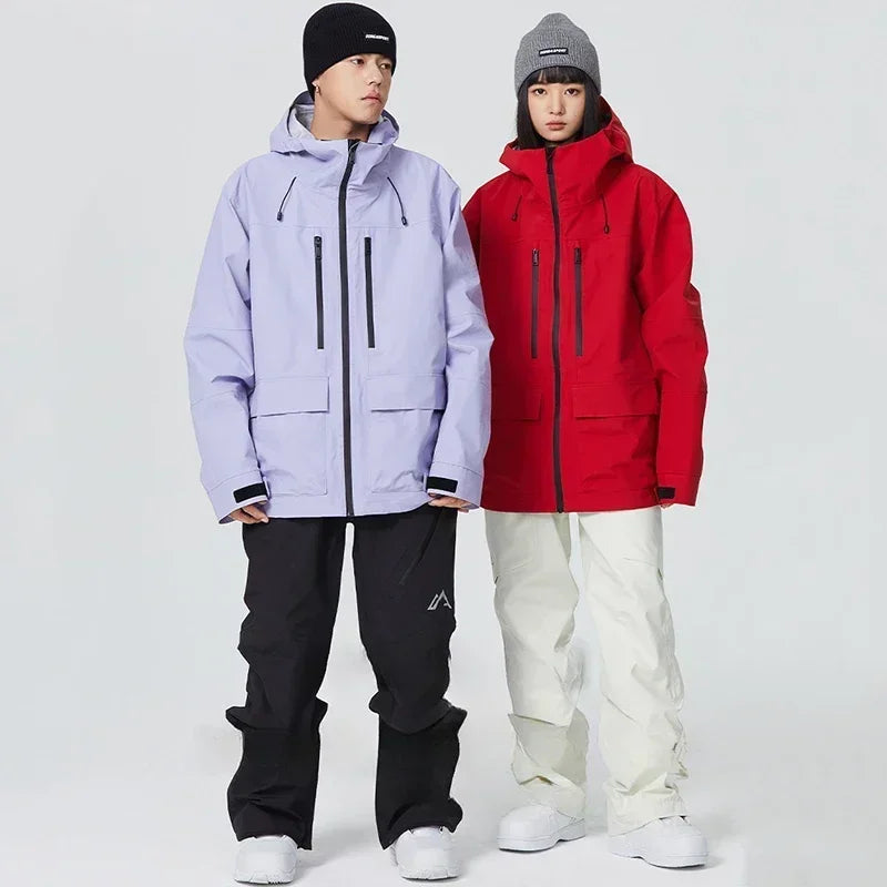 Outdoor Winter Skiing Jacket 2025 Man Snowfield Sport Tops Couple Ski Cold Coat Pro Warm Waterproof Woman Snow Tracksuit Clothes
