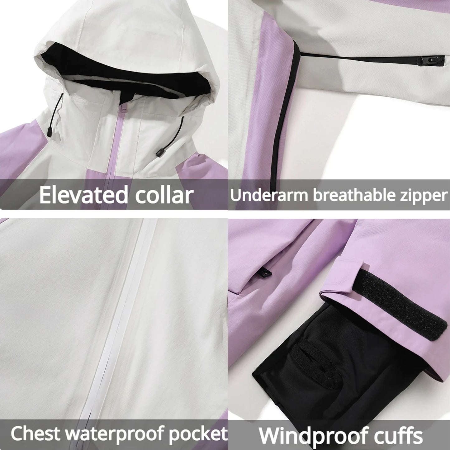 Woman Waterproof Skiing Jackets 2025 New Snowboard Coats Outdoor Sport Male Ski Jacket Men Warm Snowmobile Hooded Zipper Clothes