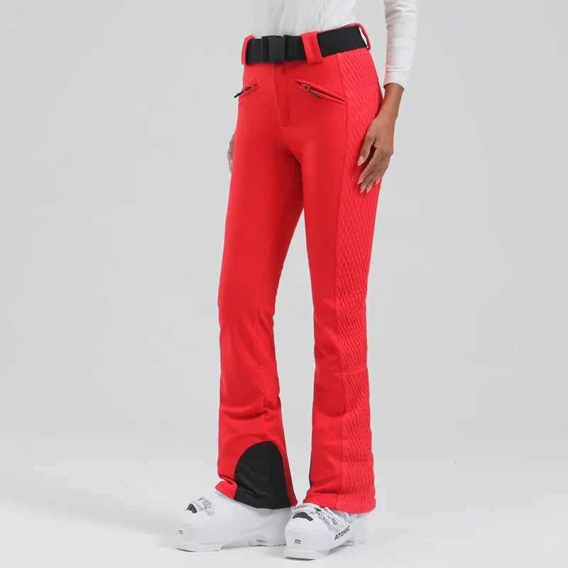 Female Slim Skiing Pants Outdoor Windproof Warm Snow Trousers New Elasticity Women Snowboard Clothes Winter Waterproof Britches