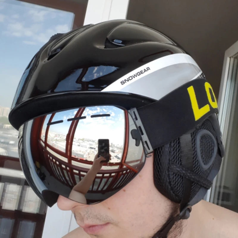 LOCLE Men Skiing Helmet Children Women Ultralight Extreme Sports Skateboard Snowboard Helmet Snowmobile Motorcycle Helmet