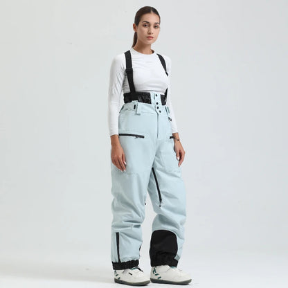 New Unisex Ski Pants Women Windproof Waterproof Snow Strides Warm Breathable Thickened Winter Outdoor Snowboarding Trousers
