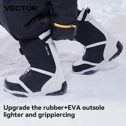 VECTOR Professional Women Man Ski Shoes Warm Waterproof Snowboard Boots Non-slip Leather Breathable Snow Boots Equipment