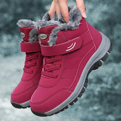 Ankel Bootsfor Women Casual Winter Shoes Platform Non-slip Warm Ankle Boots Plush Combat Outdoor Casual Hiking Motorcycle Boots