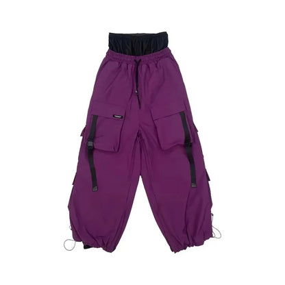 Warm Thickened Ski Pants for Women and Men Violet Skiing Trousers Waterproof American Style Snowboarding Pants