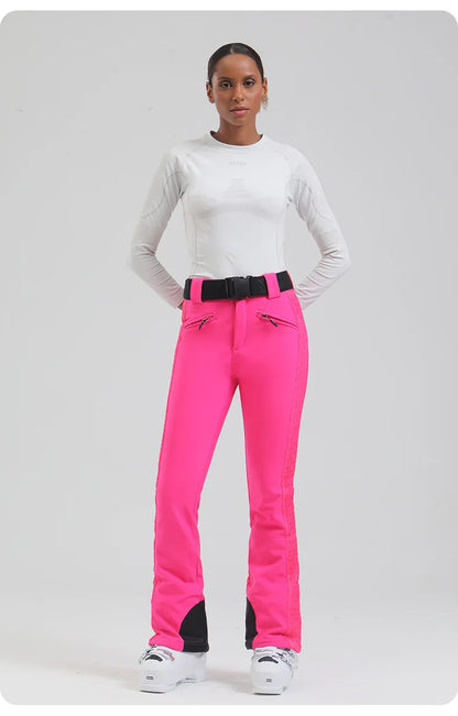 Female Slim Skiing Pants Outdoor Windproof Warm Snow Trousers New Elasticity Women Snowboard Clothes Winter Waterproof Britches