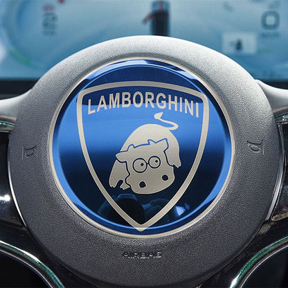 Car Steering Wheel Sticker Stainless Steel Steering for BYD Atto3 Yuan Plus Dolphin Seal Seagull Sealion SHARK Protective Cover