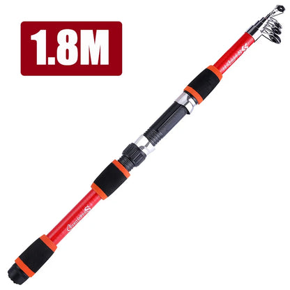 Sougayilang 1.8M Spinning Fishing Rod M Power Children Fishing Rod Telescopic Rock Fishing Rod Carp Feeder Rod Surf Beginner Rod