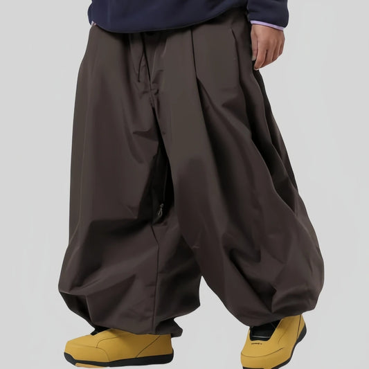 GSOU SNOW Plus Size Winter Ski Trousers Super Baggy Men Snowboard Clothes Women Snow Pants Outdoor Sports Winterproof Breathable