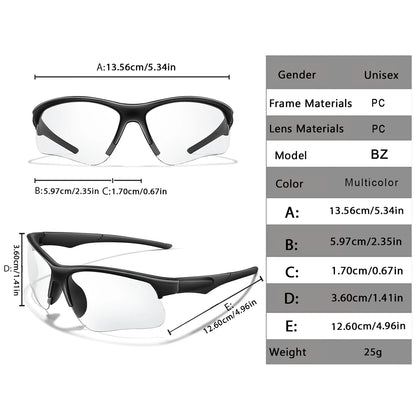 LOISRUBY Style Photochromic Sunglasses Men Women Outdoor Mtb Bicycle Cycling Runnging Eyewear Sports Bike Windproof Goggles