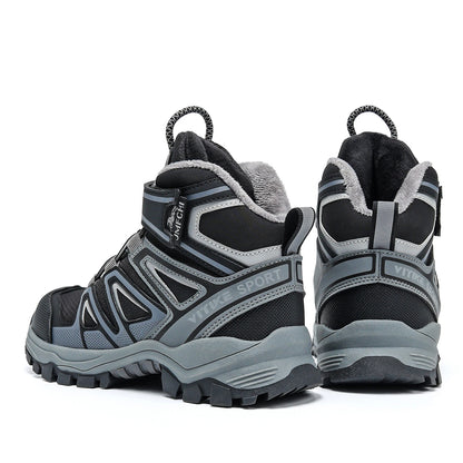 Kids Hiking Boots Boys Girls Outdoor Walking Climbing Sneaker Comfortable Snow Shoes Hiker Boot Antiskid Steel Buckle Sole