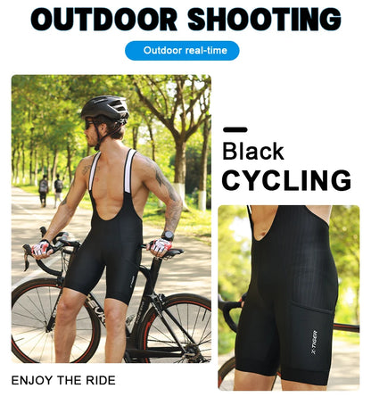 X-TIGER Pro Men's Cycling Bib Shorts Bretelle Professional Cyclist MTB Road Tights Bicycle Clothing For Long Distance Riding