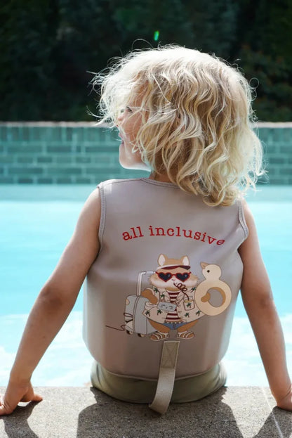 Cute 1-6 Years Children Swim Vest Kids Safety Life Jacket Baby Toddler Swimming Training Kayak Beach Watersports Swimwear