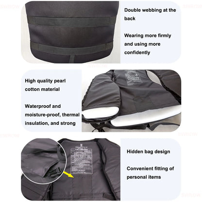 New Life Jacket Neoprene Safety Life Vest Water Sports Fishing Kayaking Boating Swimming Drifting Safety Vest for Adult Children