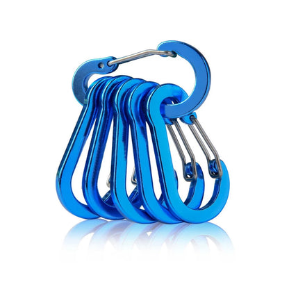 6/12pcs Outdoor Camping Multi Tool Mountaineering Buckle Steel Small Carabiner Clips Fishing Climbing Acessories Dropshipping