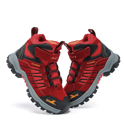 Kids Hiking Boots Boys Girls Outdoor Walking Climbing Sneaker Comfortable Snow Shoes Hiker Boot Antiskid Steel Buckle Sole